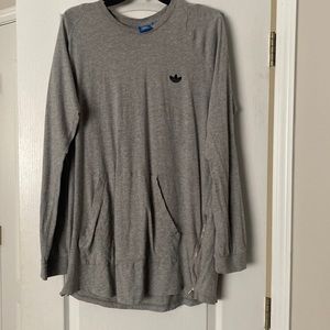Gray adidas mini shirt dress